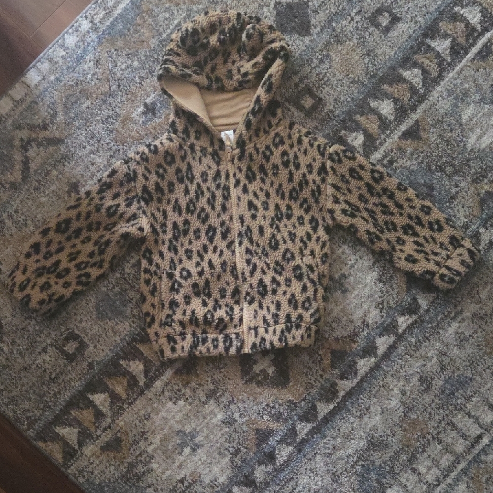 Carter's Girl's Leopard Hoodie - Picture 1 of 7